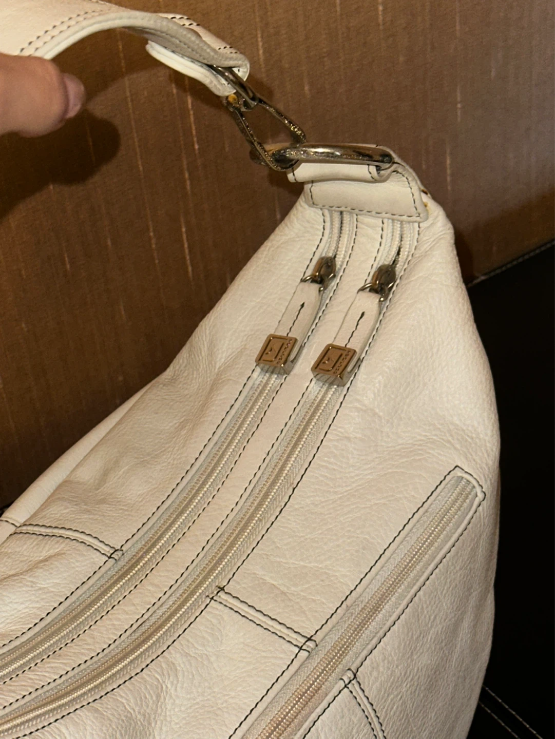 Soprano White Leather Hobo Handbag - photo 3