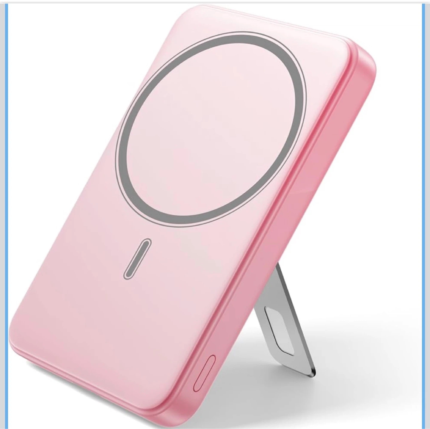 Pink MagSafe Power Bank with Foldable Stand 10000mAh