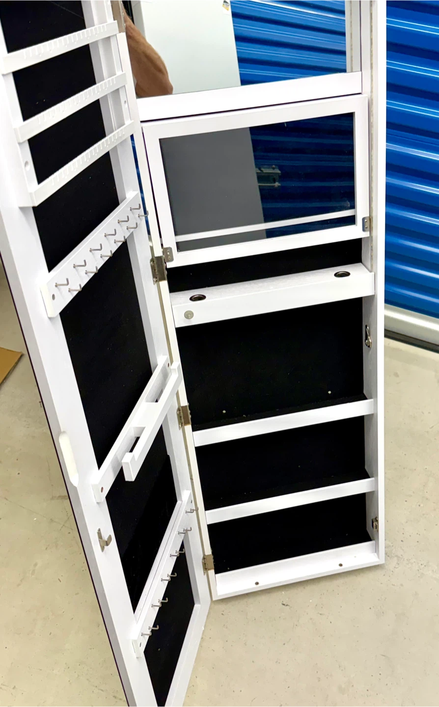 White Jewellery Cabinet with Mirror - photo 5