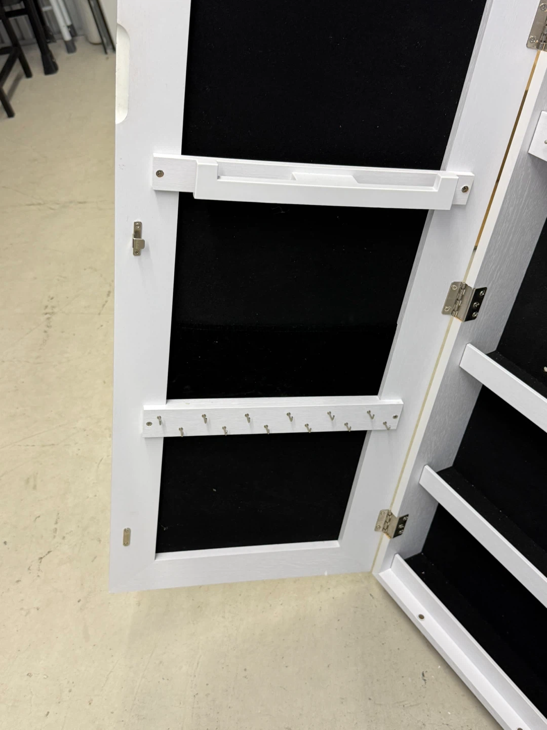 White Jewellery Cabinet with Mirror - photo 4