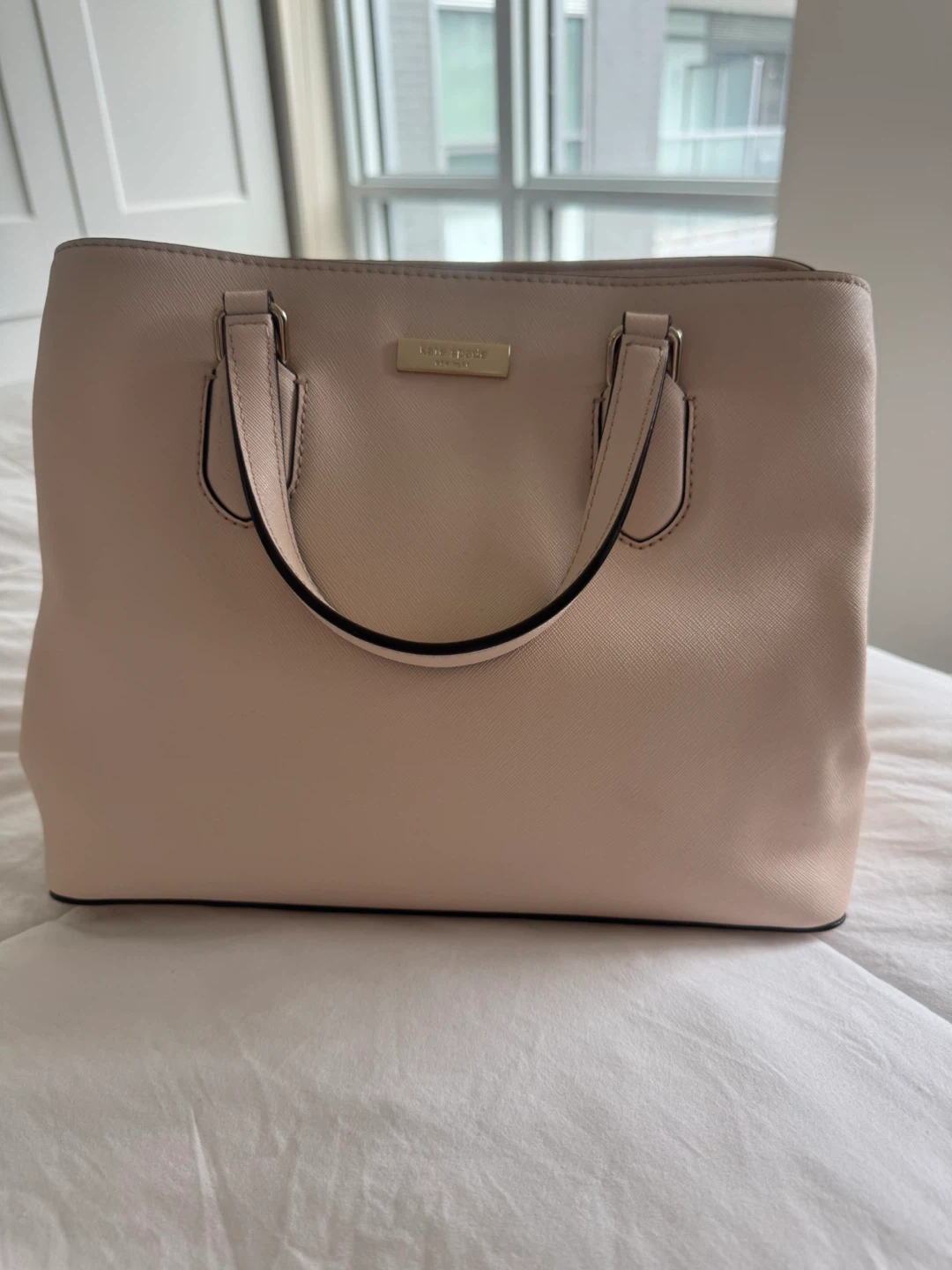 Light Baby Pink Kate Spade Purse with multiple purse sections