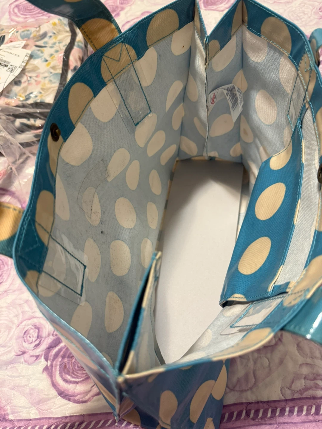 Cath Kidston Blue Polka Dot Tote Bag - photo 2