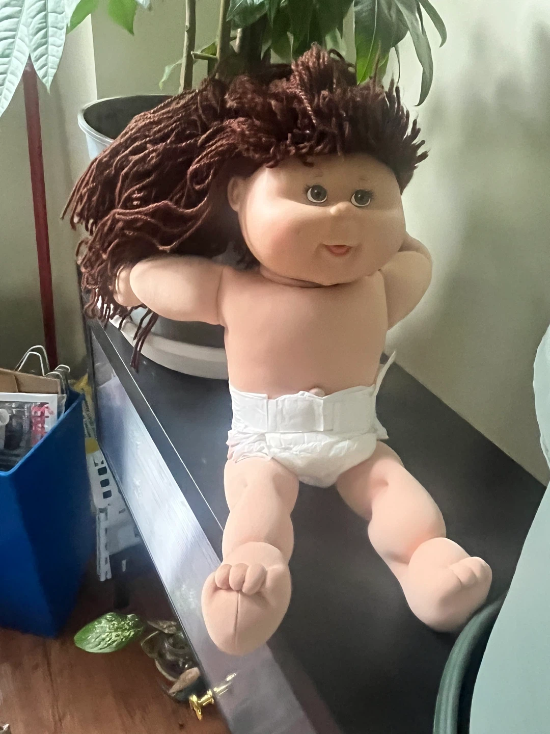 Play Along Cabbage Patch Kid Doll Brown Yarn Hair