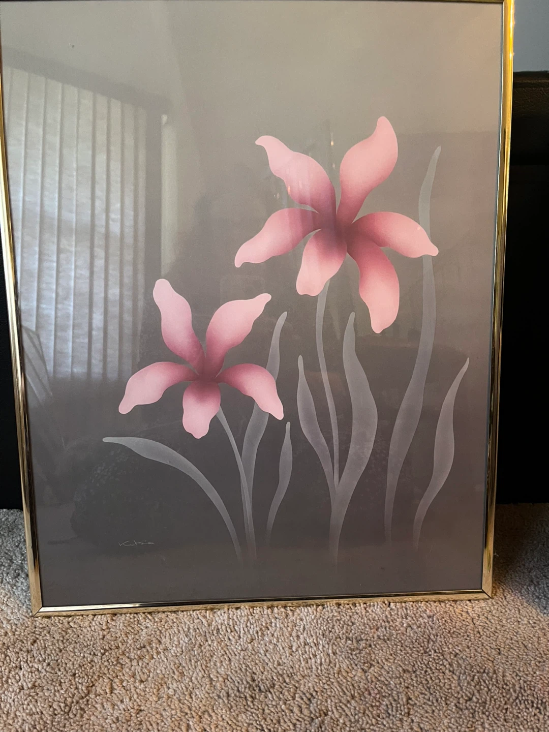 Framed Pink Flower Art Print
