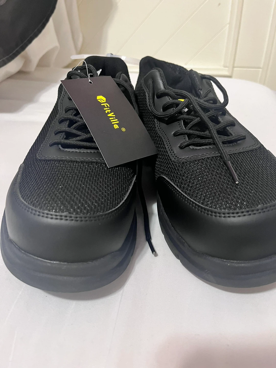FitVille Men's Black safety Shoes - Size 8.5 US - photo 2