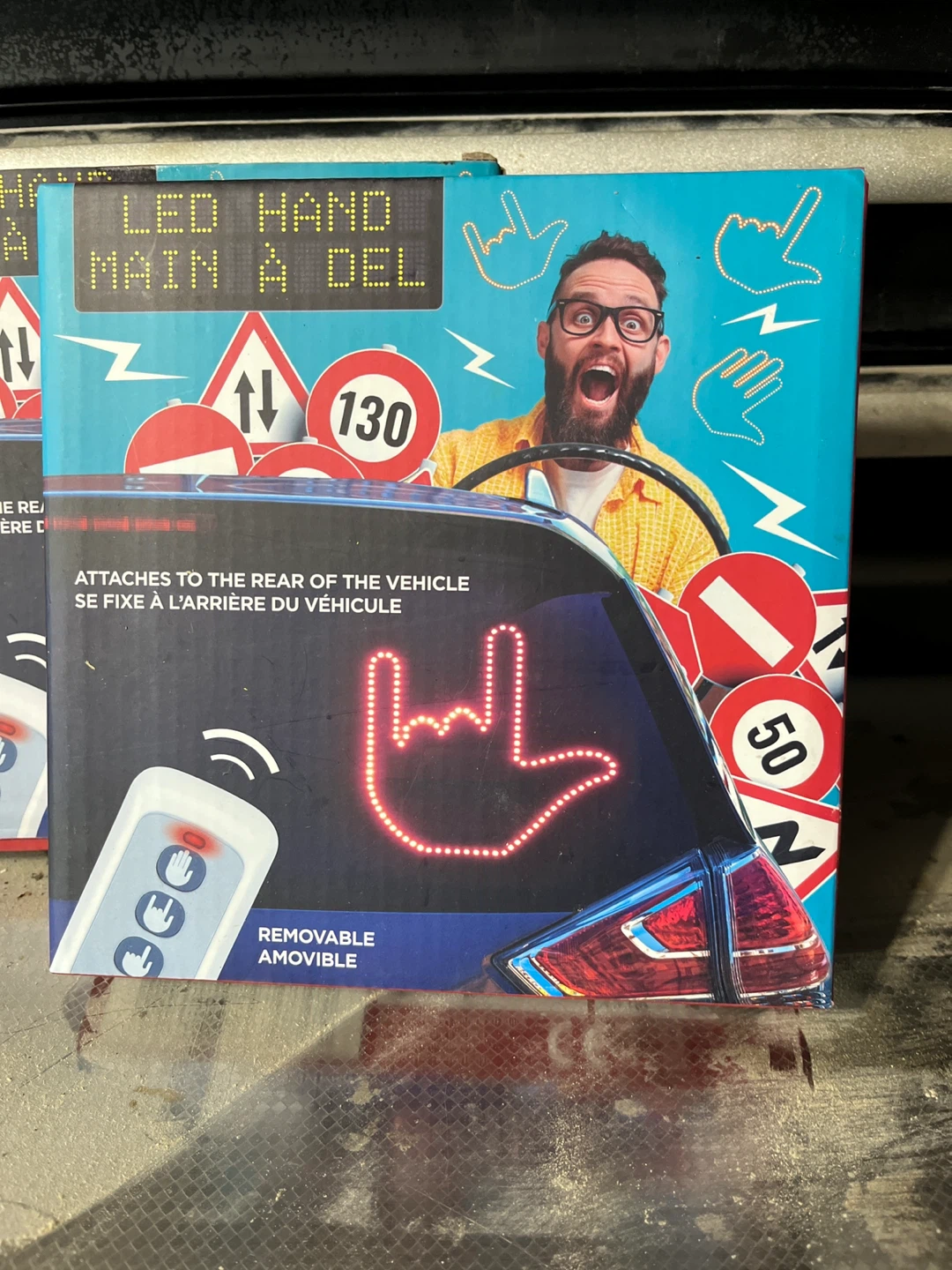 LED Hand Sign for Vehicle Rear