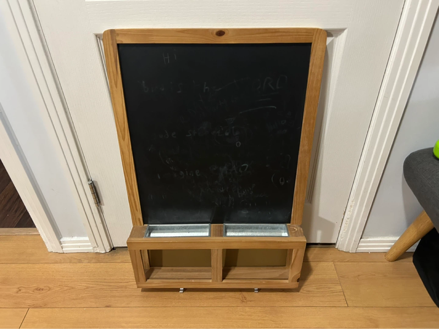 IKEA Luns - Magnetic Wooden Chalkboards with Tray (19"X4"X28") - photo 2