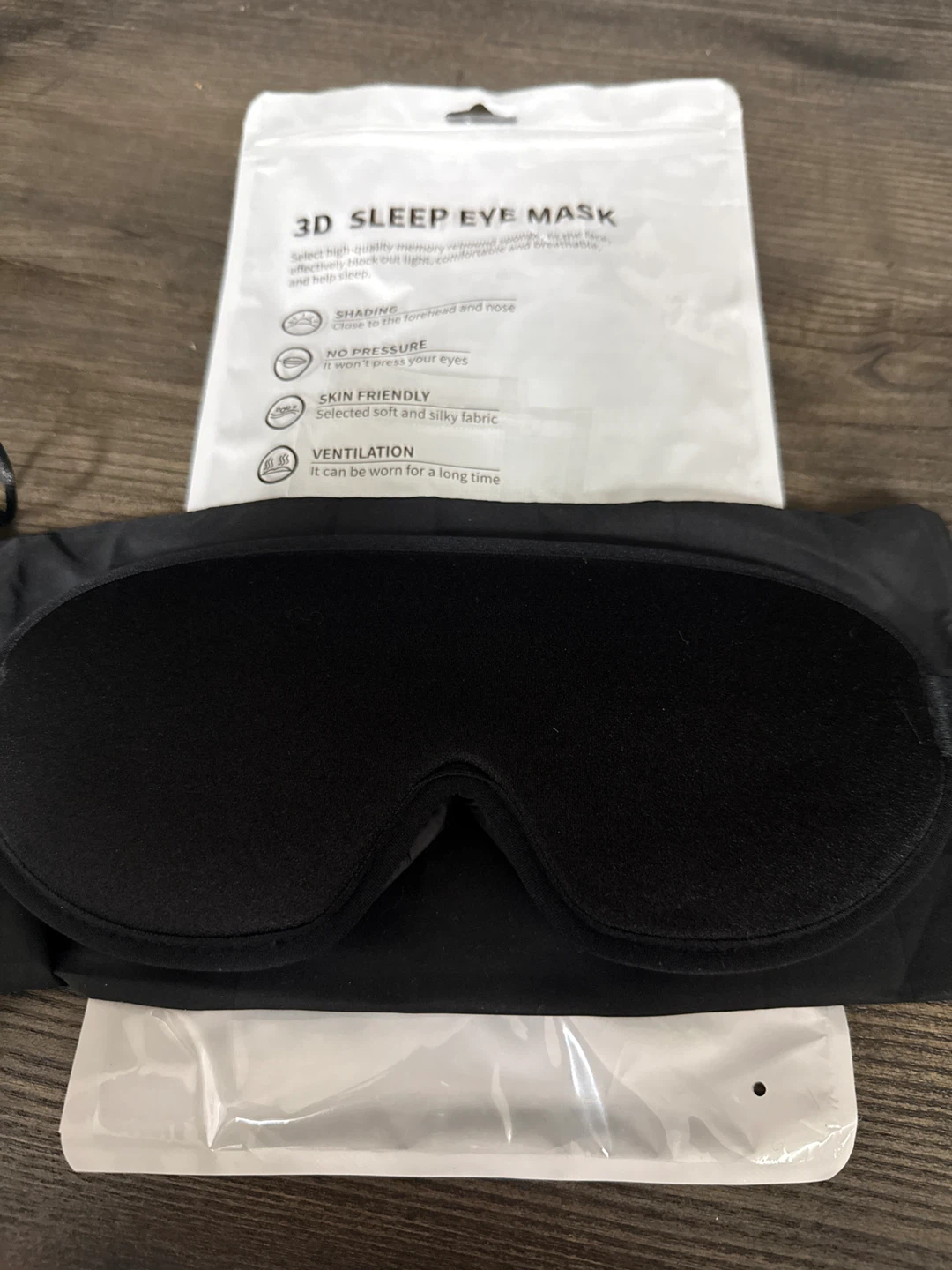 3D Sleep Eye Mask - Black - photo 3