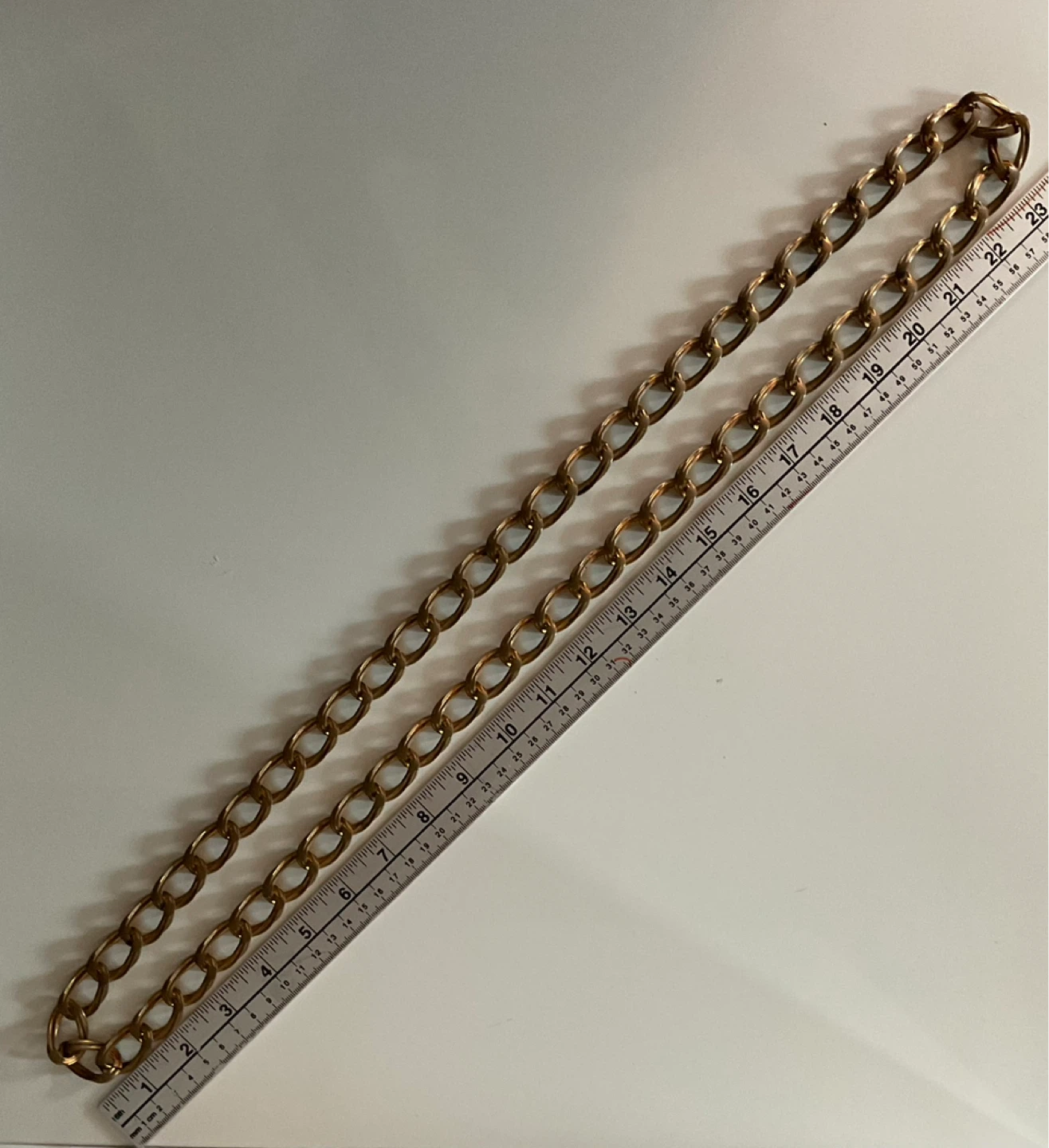 Chunky Gold Tone Link Long Chain Necklace - photo 3