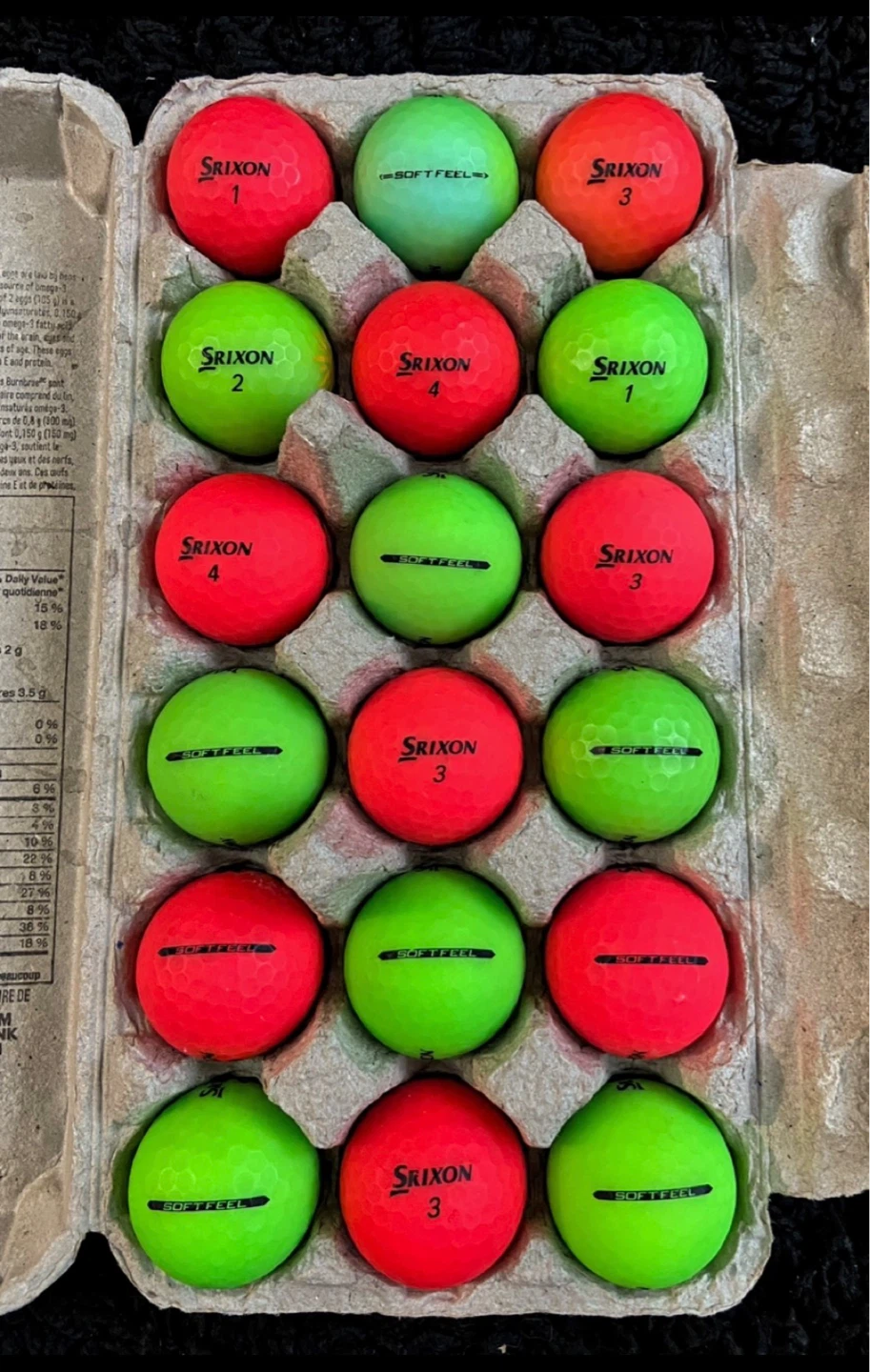 18 Srixon Soft Feel Coloured Golf Balls - photo 2