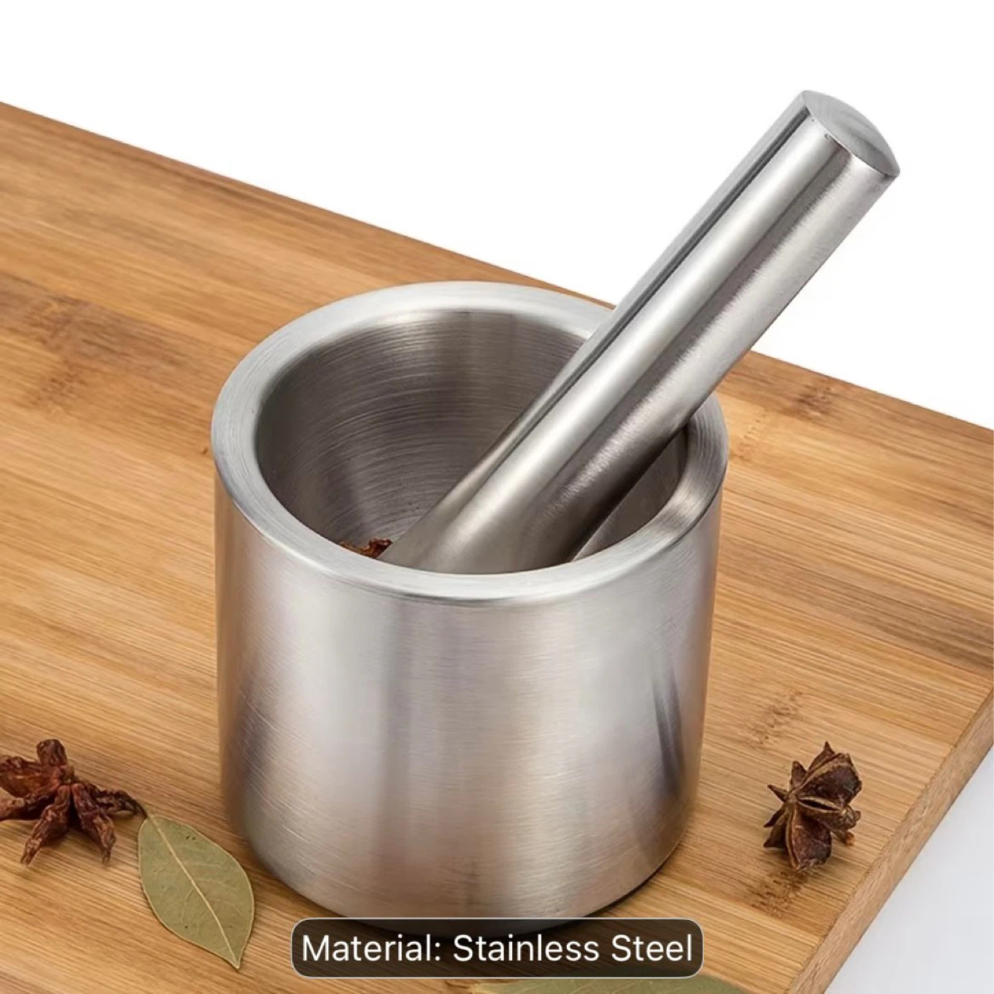 Stainless Steel Mortar and Pestle Set
