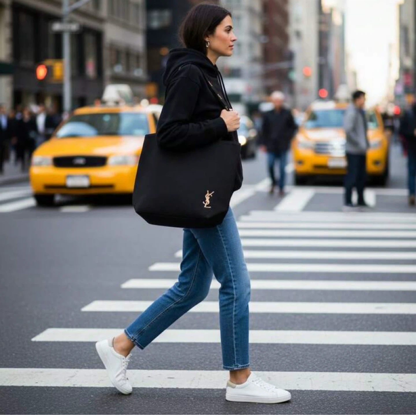 Yves Saint Laurent Black Canvas Tote Bag - photo 2