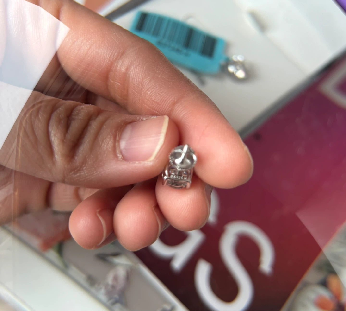 Moissanite Sterling Silver Stud Earrings - photo 4