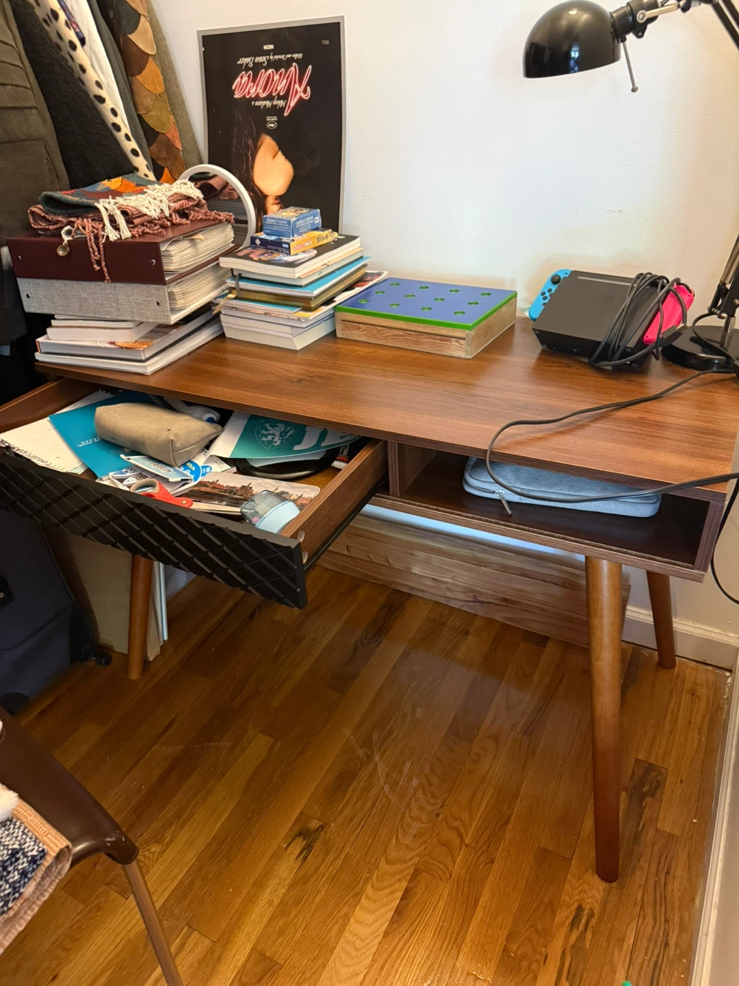 Wooden Desk mid century modern style - photo 2
