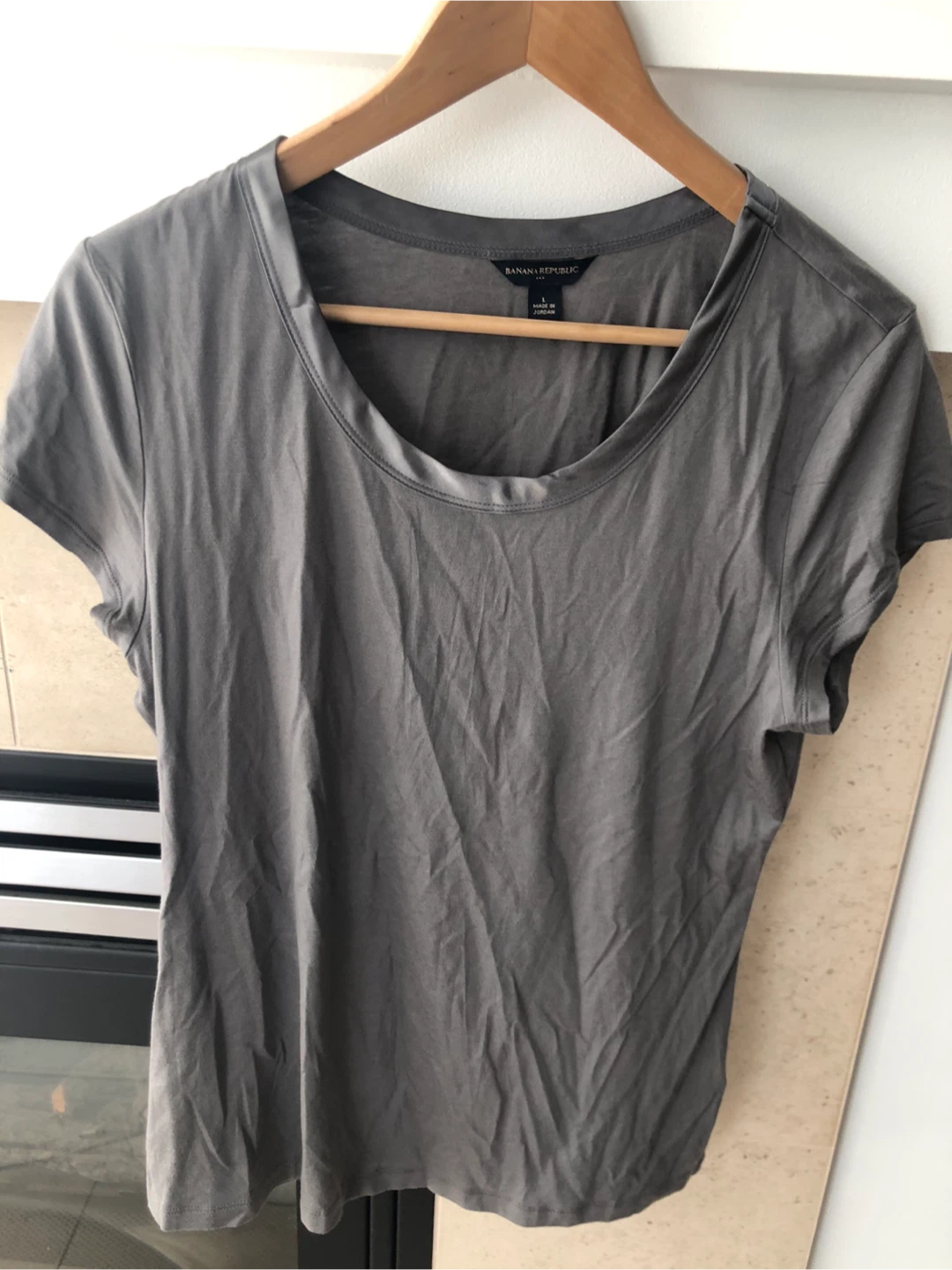 Banana Republic Women's Grey T-Shirt - Size L - photo 2
