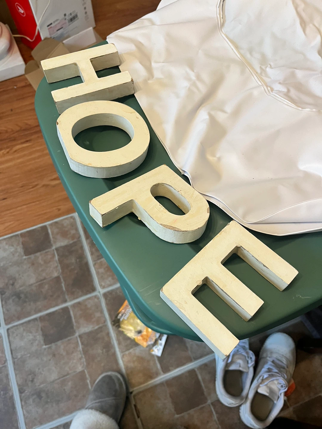 Set of "HOPE" decorative letters