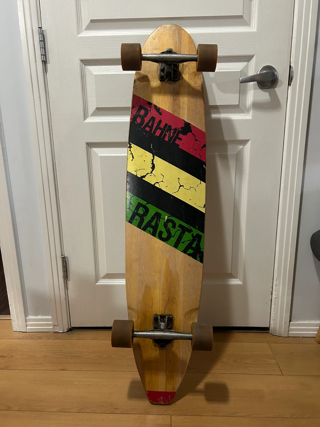Vintage 44" BAHNE RASTA Skateboard Longboard 70 mm Wheels 80A