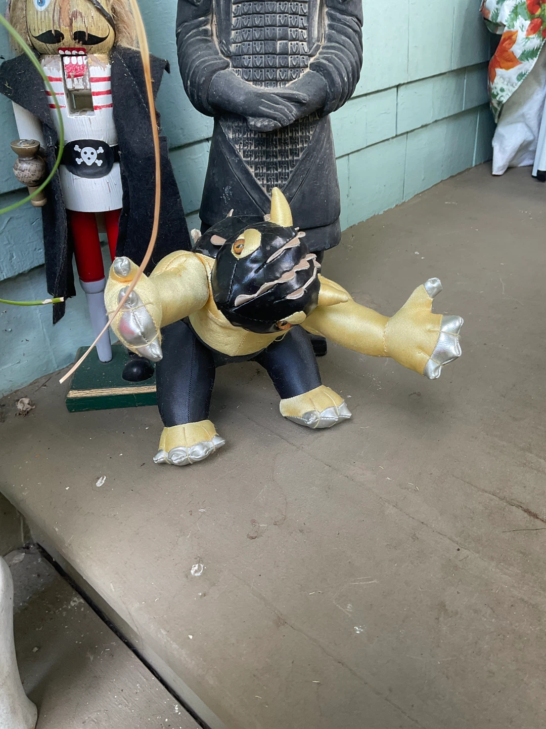 Plush Monster Toy - Yellow and Black
