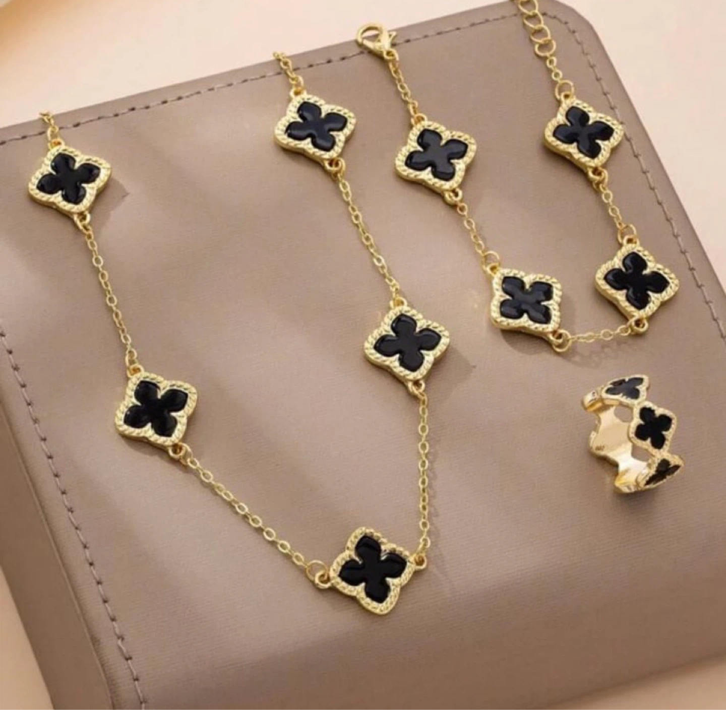 Four leaf clover, Fashionable Jewelry Set - photo 2