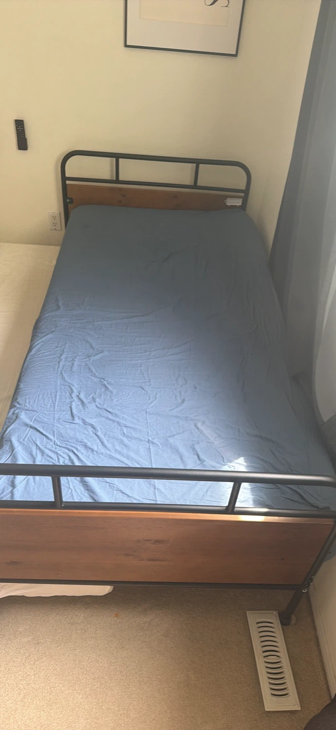 Twin Bed Frame with Wood Headboard - photo 3