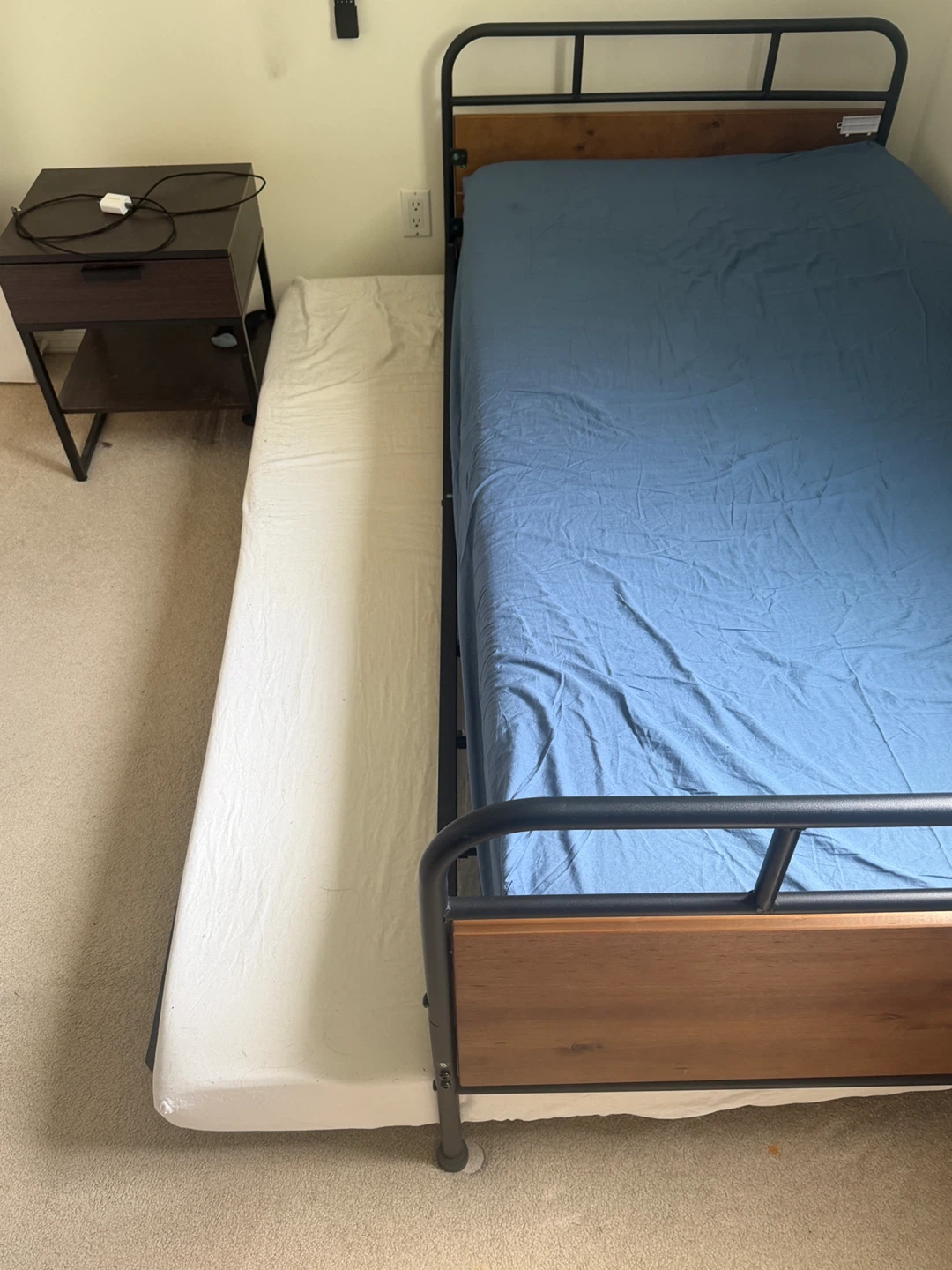 Twin Bed Frame with Wood Headboard - photo 5