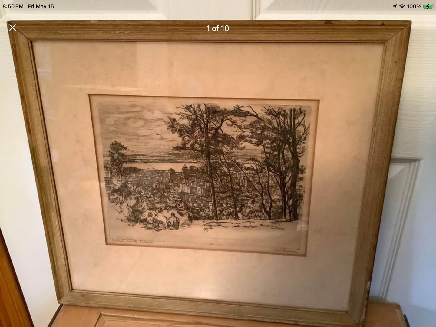 Vt Etching “Montreal from the Lookout” Cdn Ernst Neumann 🐞