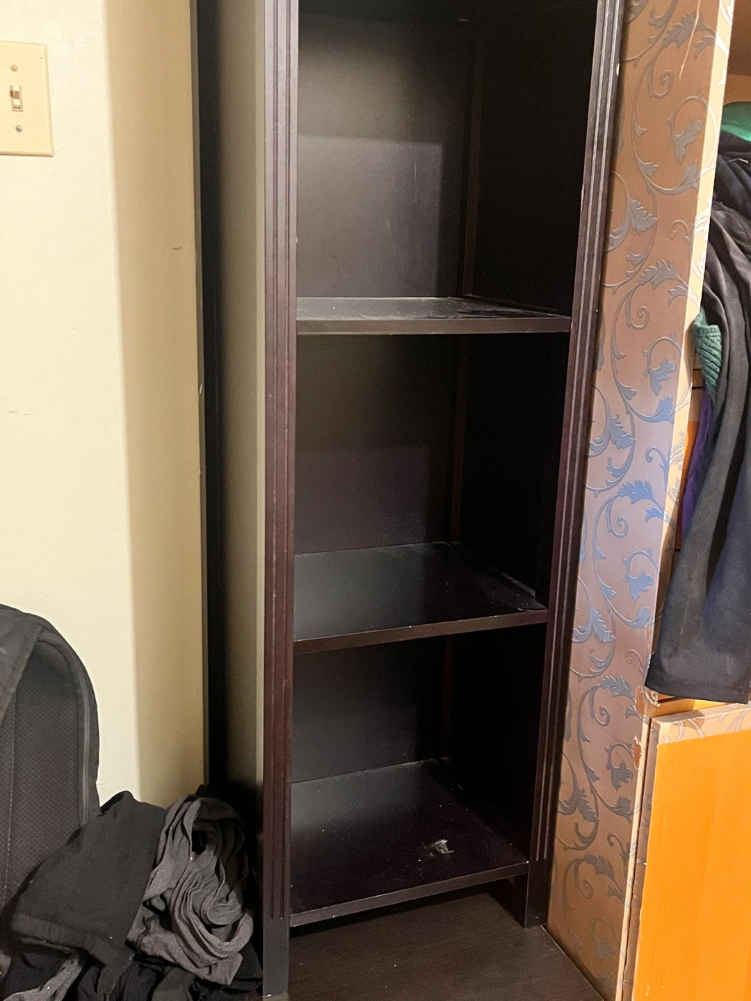 Tall Dark Brown 5-Shelf Bookcase - photo 2