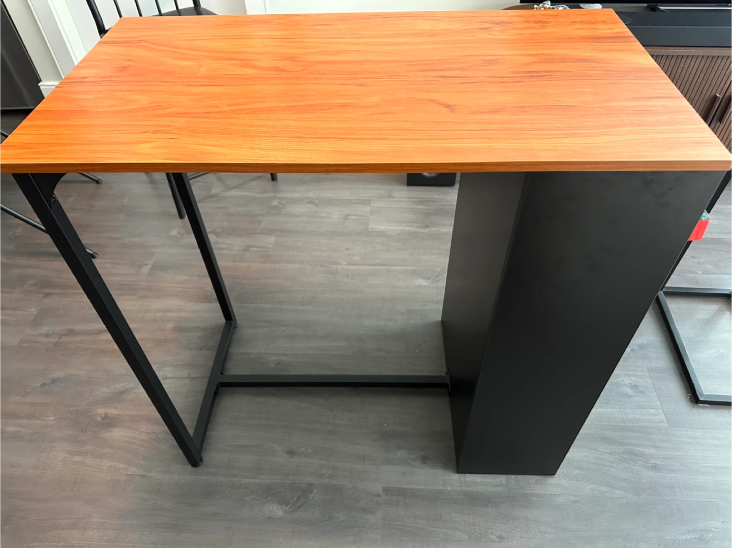 Modern Bar Table with Storage Shelves