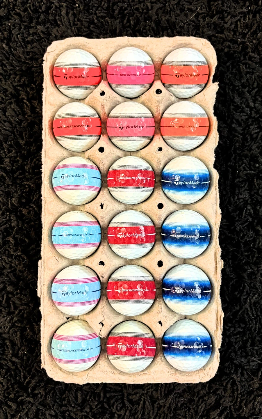 18 Taylormade Tour Response Stripe Golf Balls - photo 2