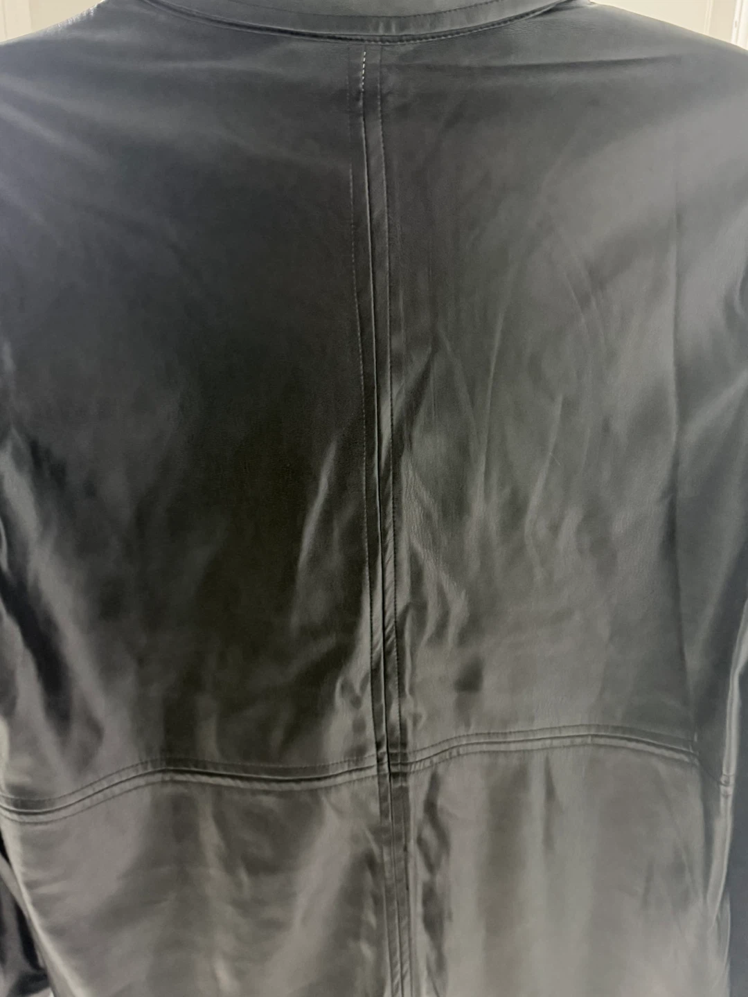 Lulus Black Faux Leather Button-Up Shirt - Size S - photo 4