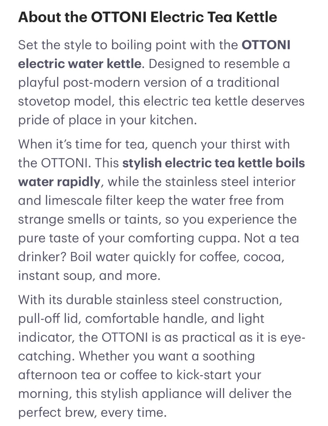 BODUM Stainless Steel Electric Water Kettle - photo 5