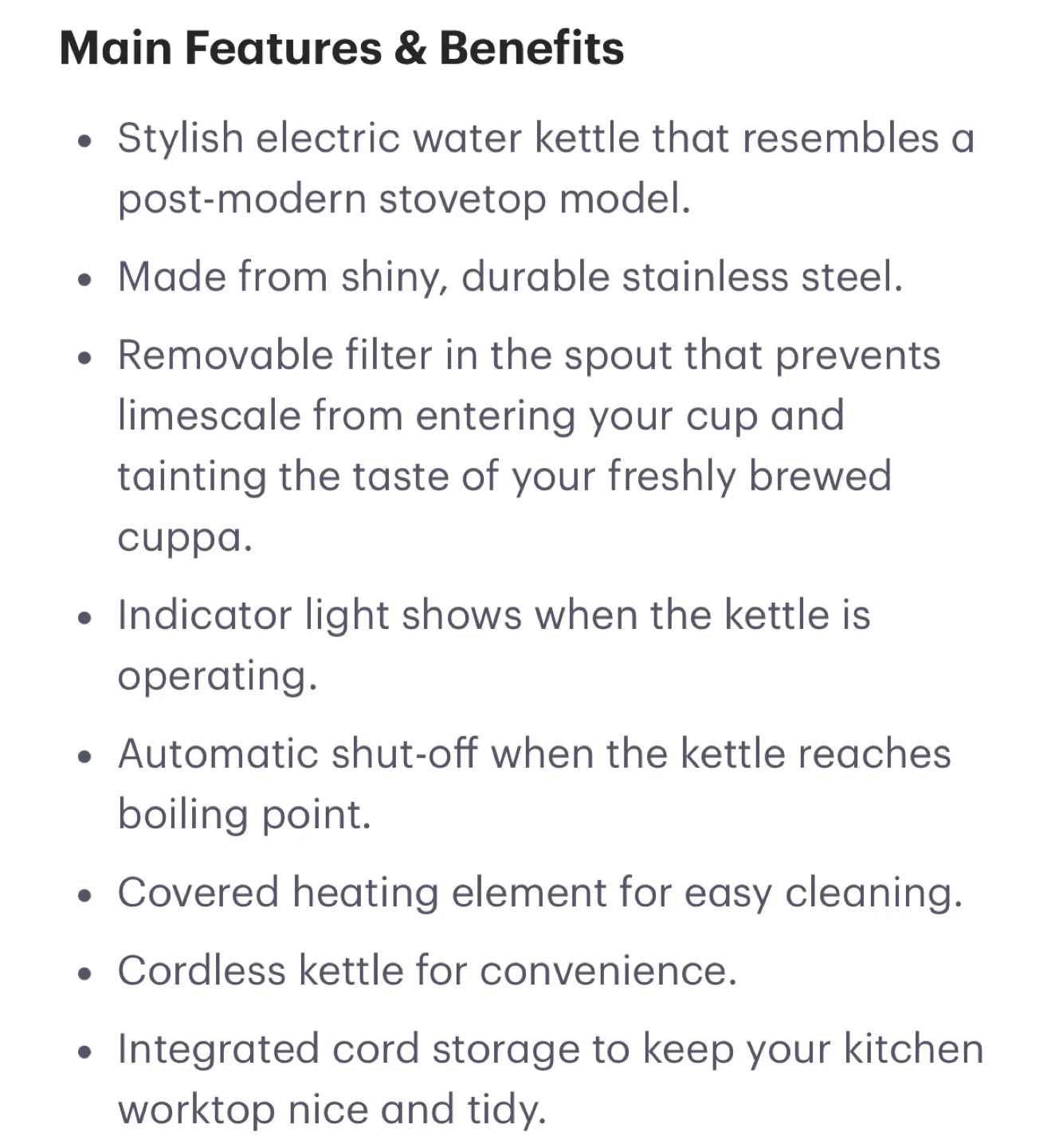 BODUM Stainless Steel Electric Water Kettle - photo 4