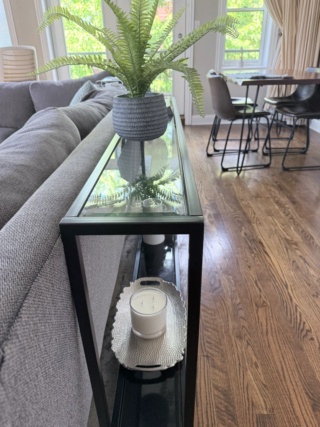 Glass Top Console Table - photo 2