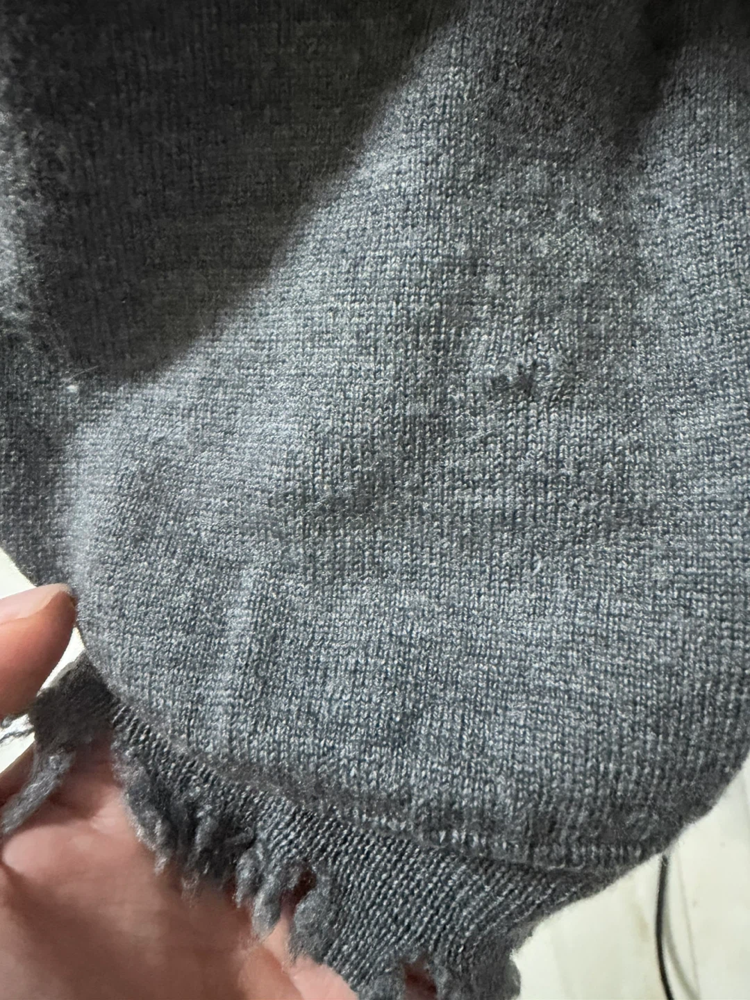 The Kooples Sport Grey Distressed Knit Sweater Size 3 - photo 4
