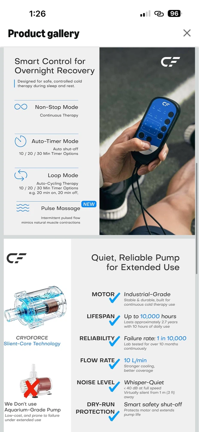 CF CryoFORCE CF-1 Cold Therapy System - photo 2