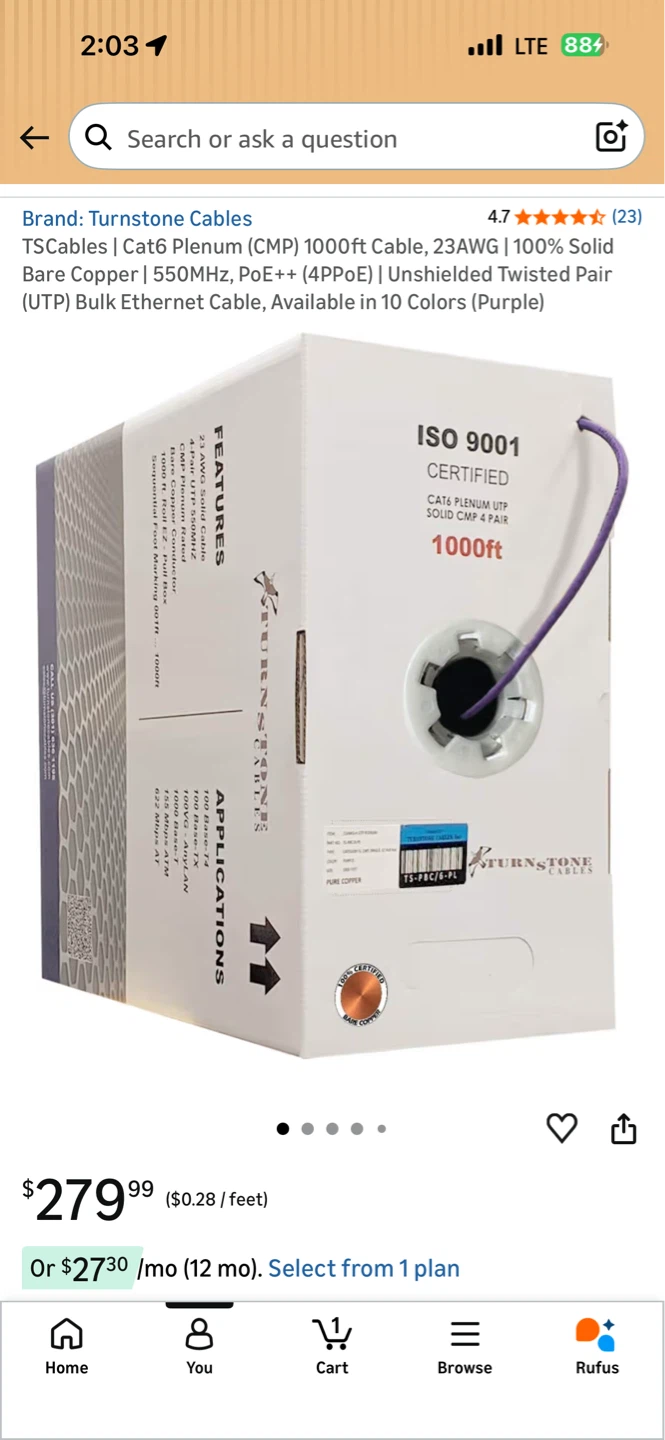Turnstone Cables TSCables Cat6