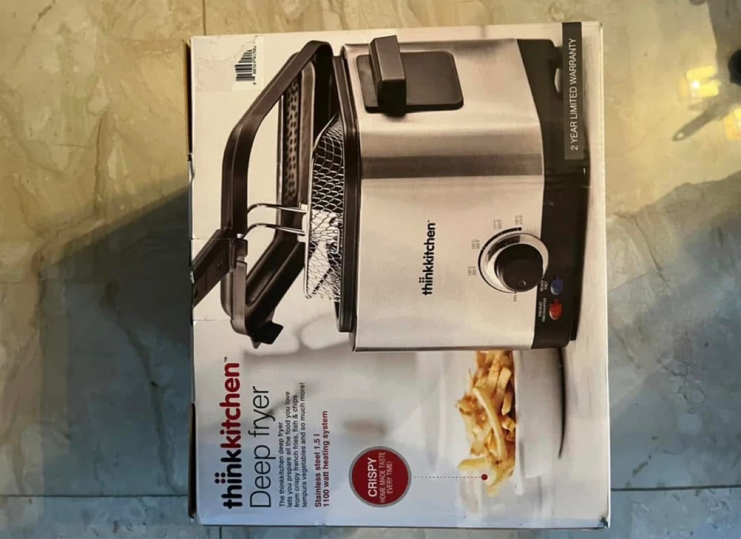 thinkkitchen Deep Fryer 1.5L Stainless Steel 1100W