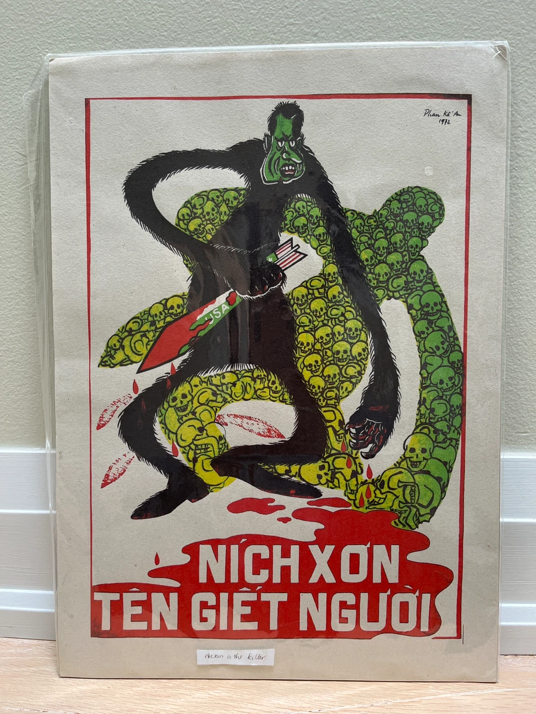 Vintage Art Poster - Ních Xon Tên Giết Người 1972