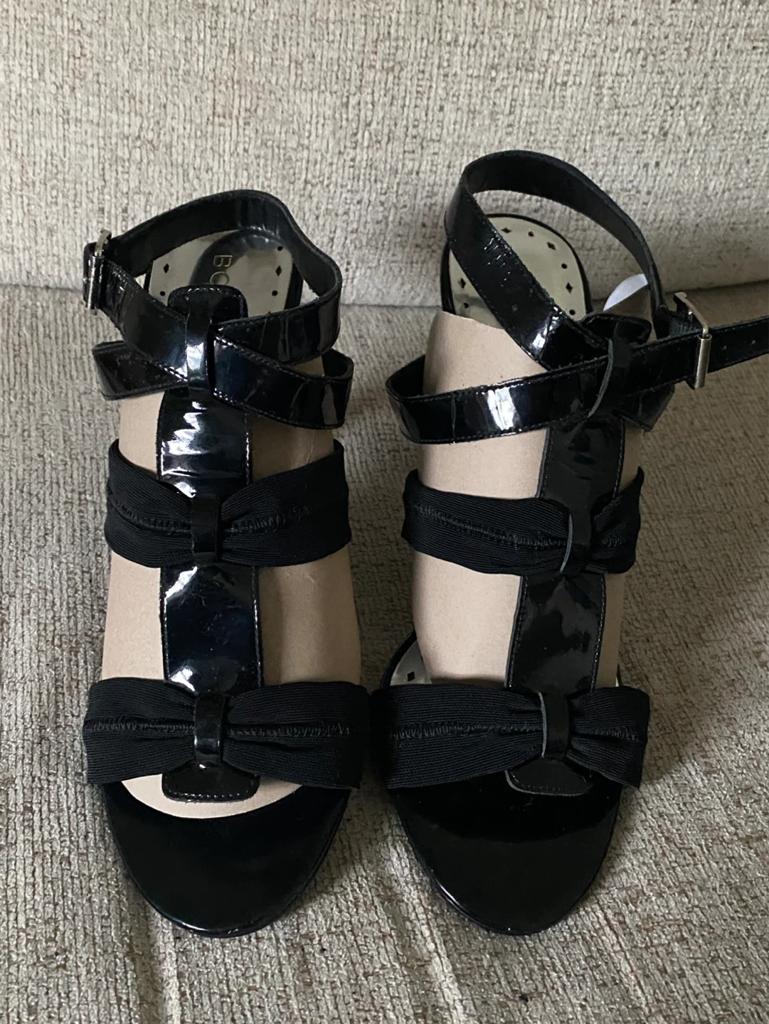 BCBGIRLS Liny Black Heels Shoes, Size 9.5