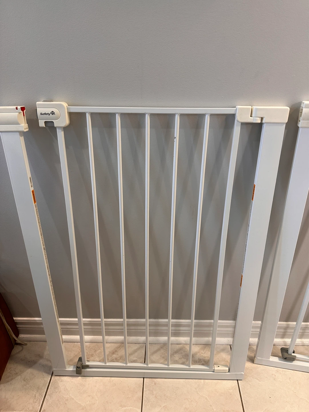 Two Safety 1st White Metal Walk-Thru Baby Gate - photo 4