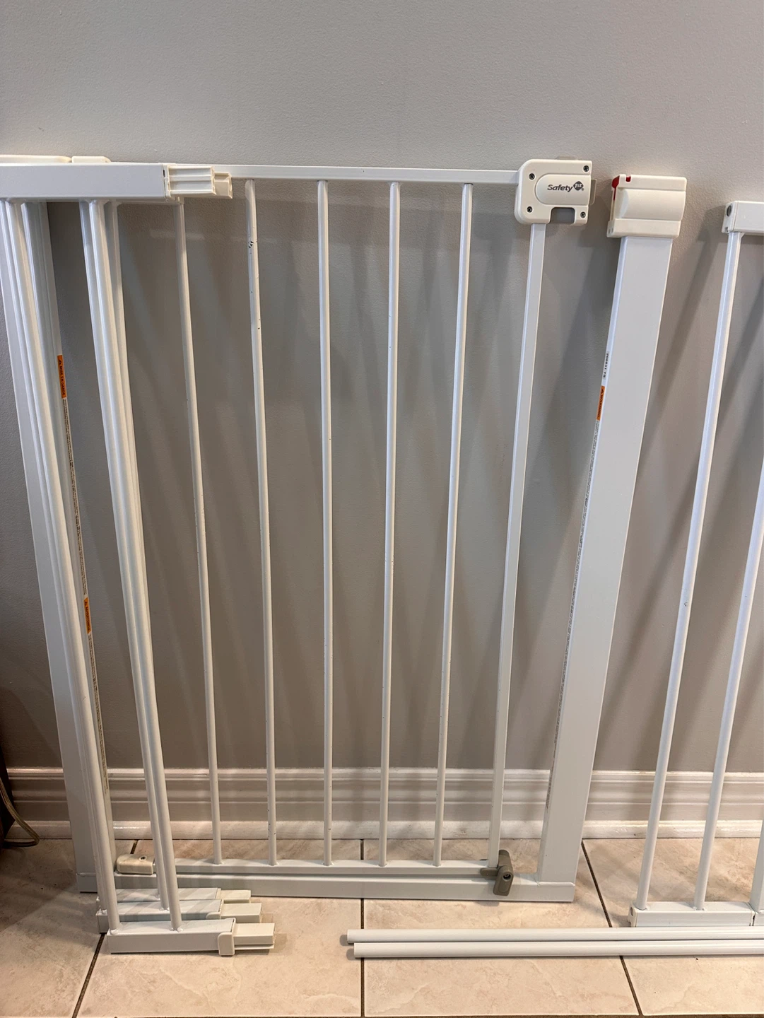 Two Safety 1st White Metal Walk-Thru Baby Gate - photo 2
