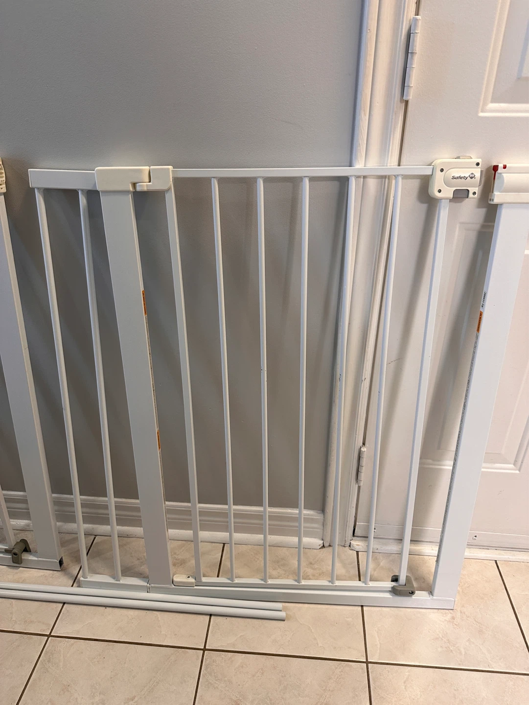 Two Safety 1st White Metal Walk-Thru Baby Gate - photo 3