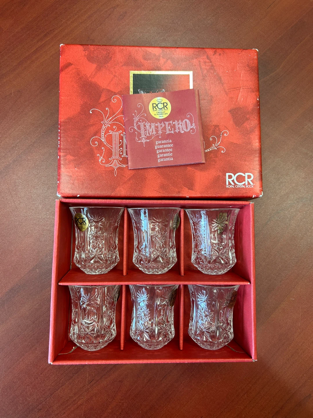 RCR Impero Crystal Glasses - Set of 6