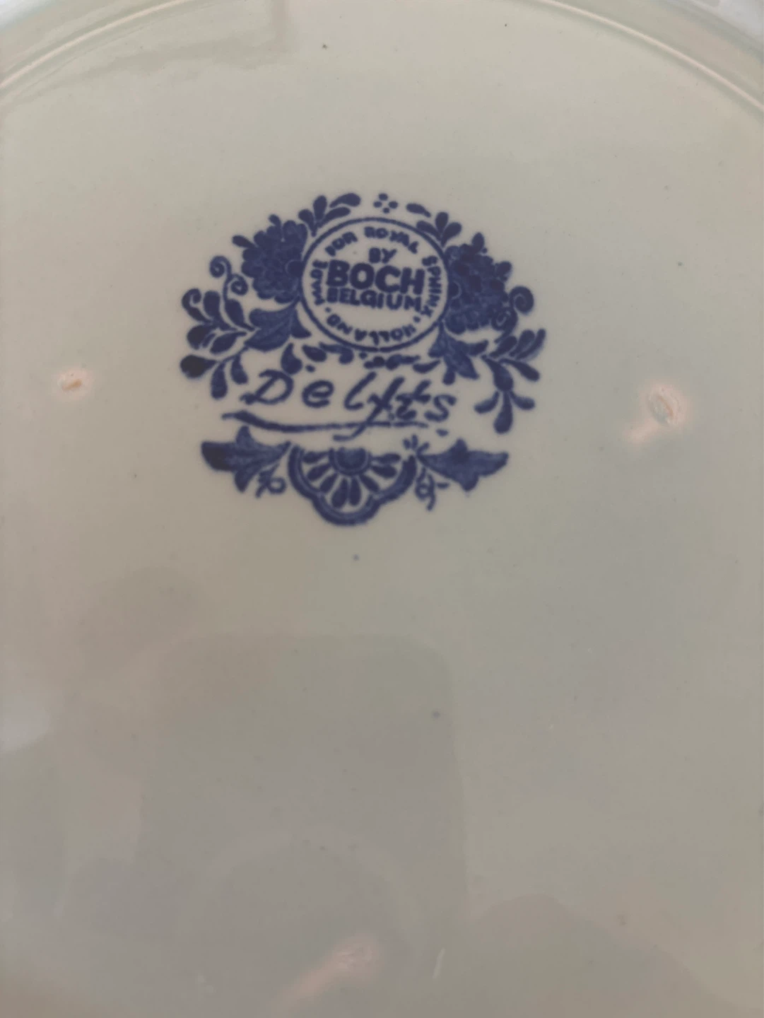 Vintage Royal Boch Delft Plate with Windmill Scene - photo 4