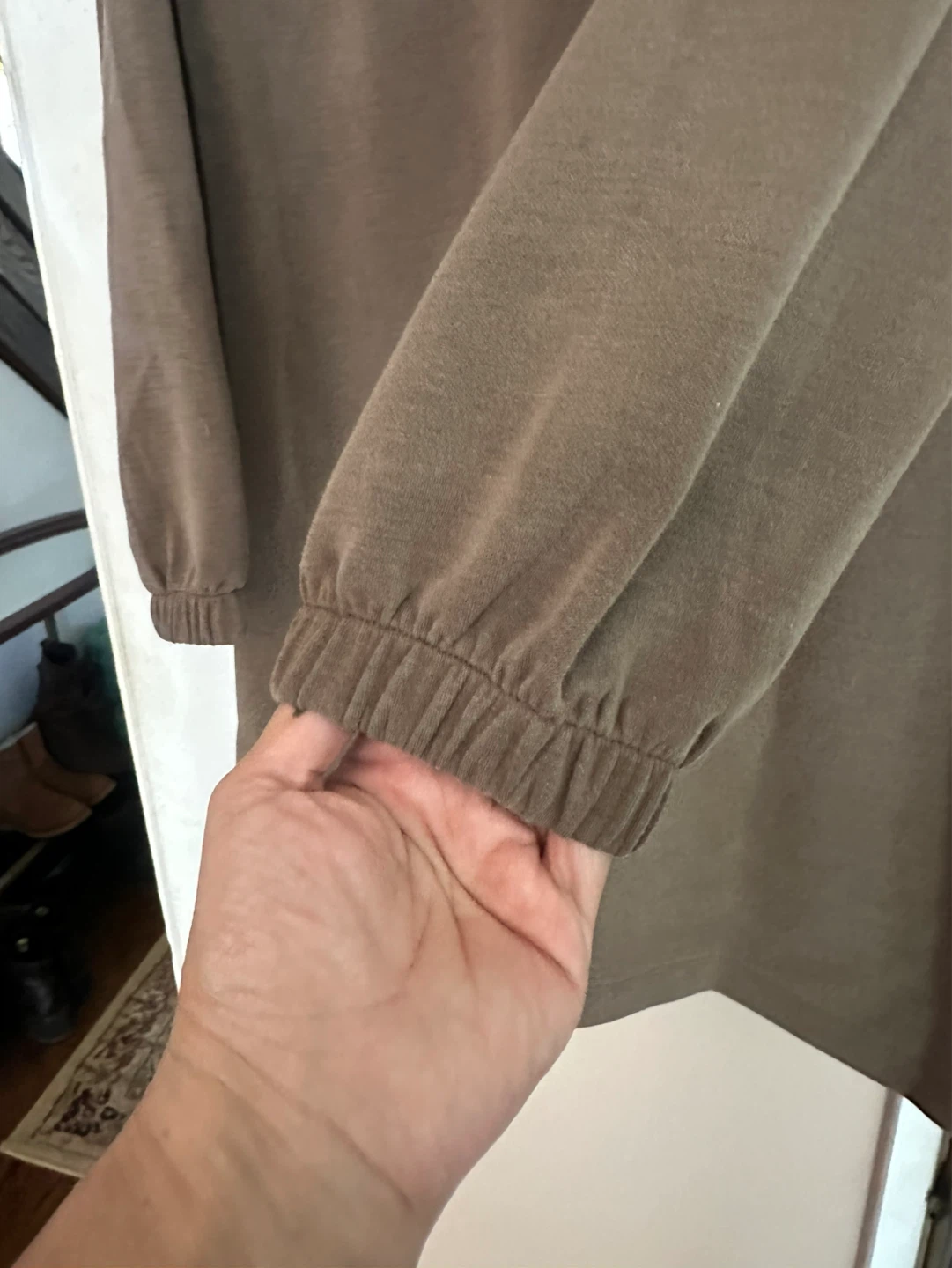 Cable & Gauge Khaki Quarter-Zip Hoodie Dress Size S/P - photo 5