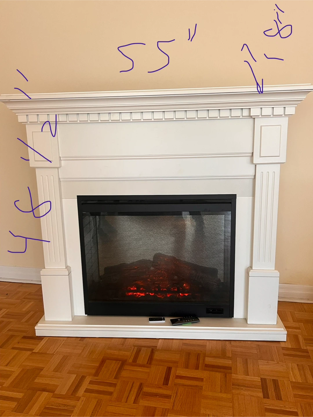White Electric Fireplace