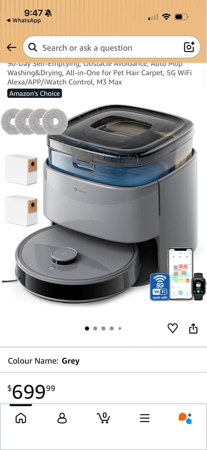Lefant Robot Vacuum Cleaner M3 Max Grey - photo 5