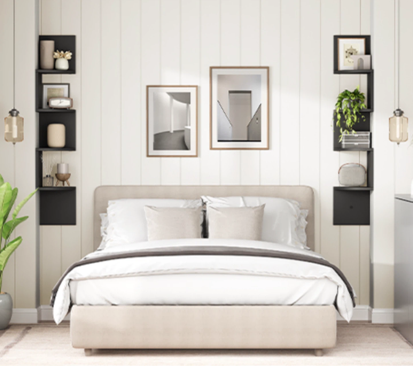 Set of 2 Floating Corner Shelves - photo 2