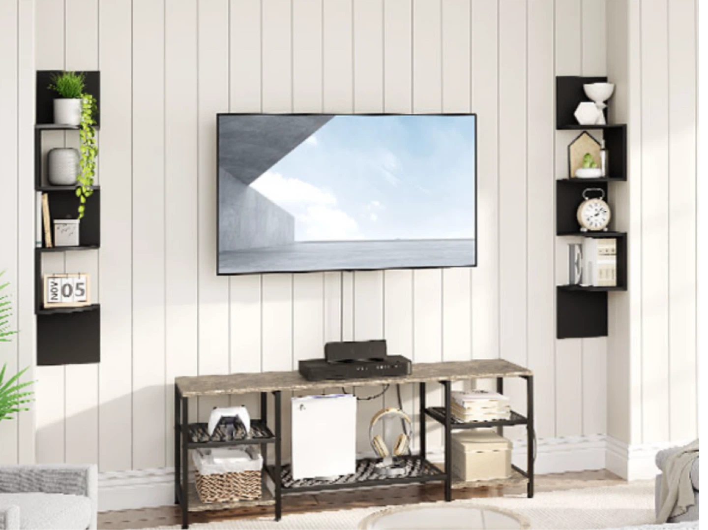 Set of 2 Floating Corner Shelves