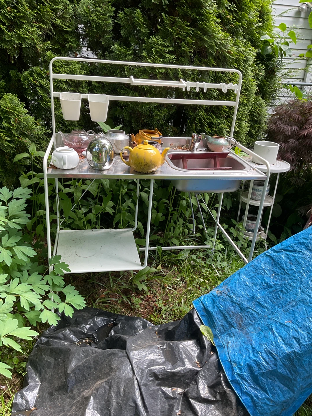Vintage Metal Kitchenette Sink Unit